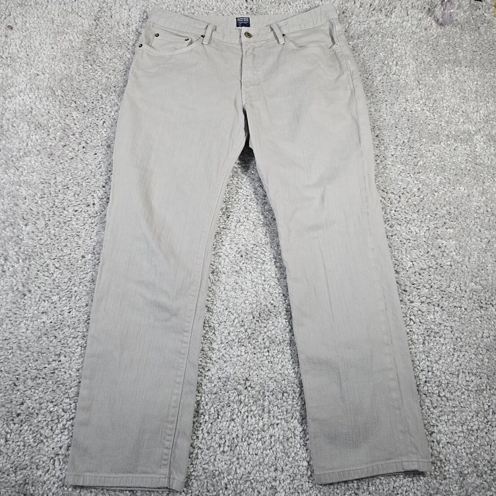 Bonobos Mens Travel Straight Fit Jeans Size 34x32 (fits 33x29) Gray Minimalist